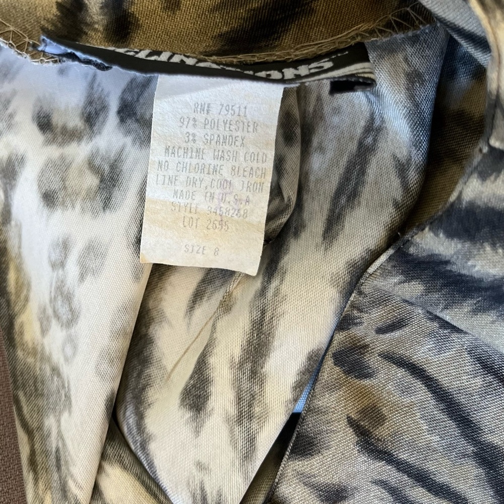 Inclinations 70’s vintage gray black animal print skirt - Picture 9 of 9